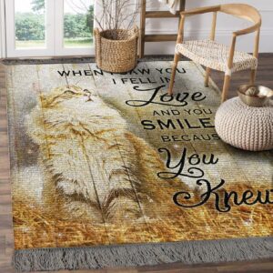 Cat I Fell In Love Rug Sport Decor Gift Floor Decor Living Room Carpet Rug Area Rug - 931d67de5afa