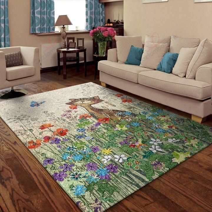 Cat In Garden Rug Sport Decor Gift Floor Decor Living Room Carpet Rug Area Rug - abf1d6362546 Cat In Garden Rug Sport Decor Gift Floor Decor Living Room Carpet Rug Area Rug - abf1d6362546