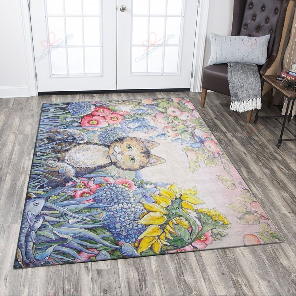 Cat In The Pretty Forest Rug Sport Decor Gift Floor Decor Living Room Carpet Rug Area Rug - d51465194aca Cat In The Pretty Forest Rug Sport Decor Gift Floor Decor Living Room Carpet Rug Area Rug - d51465194aca