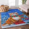 Cat In Winter Rug Sport Decor Gift Floor Decor Living Room Carpet Rug Area Rug - f36ee6466c3c