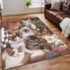 Cat Love Rug Sport Decor Gift Floor Decor Living Room Carpet Rug Area Rug - 2f5e7808d58d