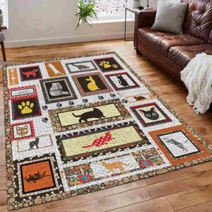 Cat Love Lovely Rug Sport Decor Gift Floor Decor Living Room Carpet Rug Area Rug - 63bfa87af394