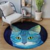 Cat Lovey Round Carpet Floor Rug Living Room Bedroom Decor Round Area Rug Carpet