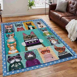 Cat Loving Rug Sport Decor Gift Floor Decor Living Room Carpet Rug Area Rug - 1811f4b856bf