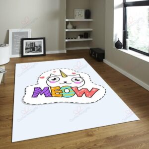 Cat Meow Rug Sport Decor Gift Floor Decor Living Room Carpet Rug Area Rug - 64132b964fed