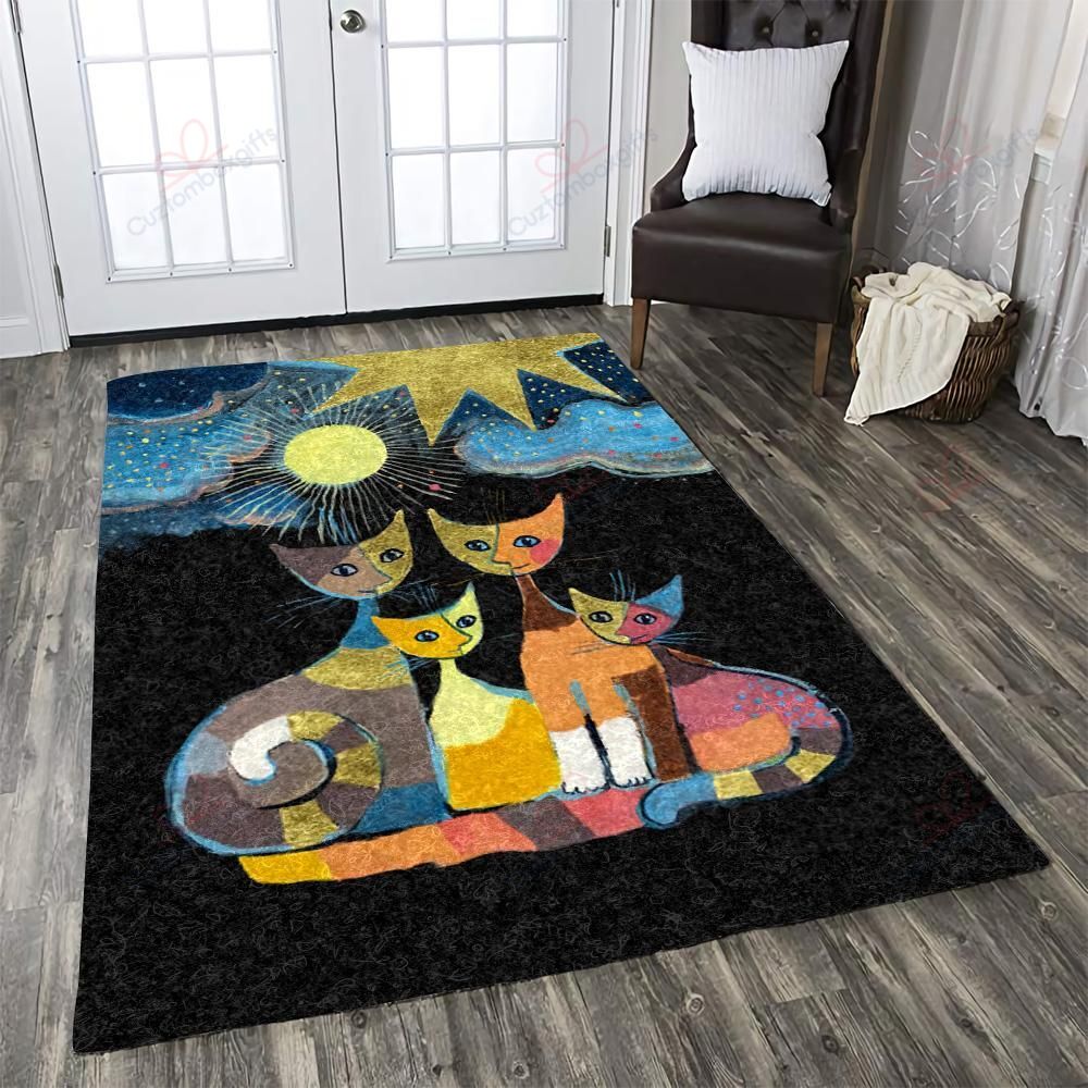 Cat Moon Rug Sport Decor Gift Floor Decor Living Room Carpet Rug Area Rug - 8d667a6a3256 Cat Moon Rug Sport Decor Gift Floor Decor Living Room Carpet Rug Area Rug - 8d667a6a3256
