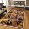 Cat Mouse And Human Happiness Rug Sport Decor Gift Floor Decor Living Room Carpet Rug Area Rug - ba2193ddd159
