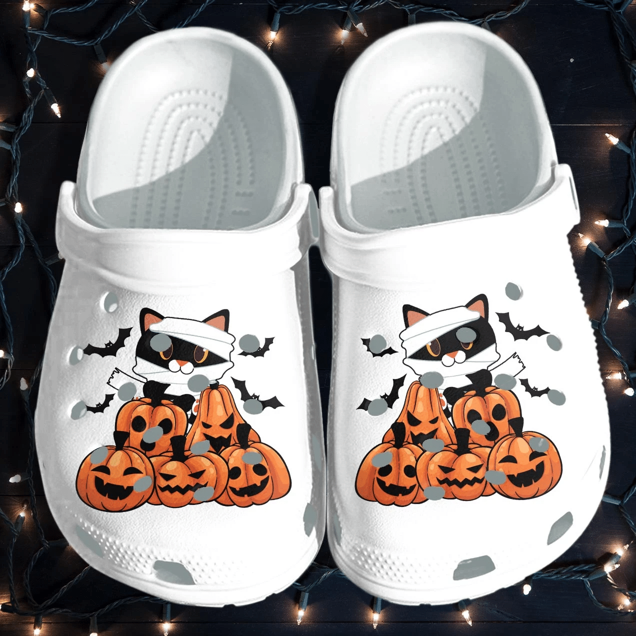 Cat Mummy Pumpkin Cute Halloween Shoes Clog Crocs Clog Crocband Clog Birthday Gift For Women Girl Cat Mummy Pumpkin Cute Halloween Shoes Clog Crocs Clog Crocband Clog Birthday Gift For Women Girl