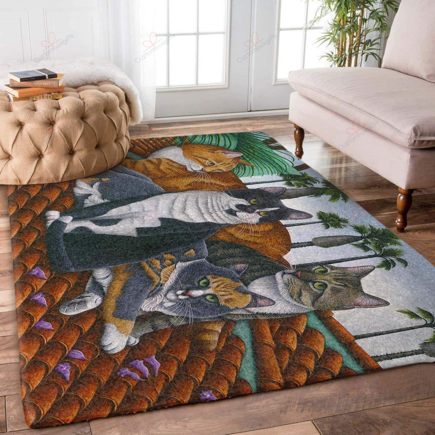 Cat On Roof Rug Sport Decor Gift Floor Decor Living Room Carpet Rug Area Rug - 50aa712a6798 Cat On Roof Rug Sport Decor Gift Floor Decor Living Room Carpet Rug Area Rug - 50aa712a6798