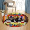 Cat Painting 1 Round Carpet Floor Rug Living Room Bedroom Decor Round Area Rug Carpet