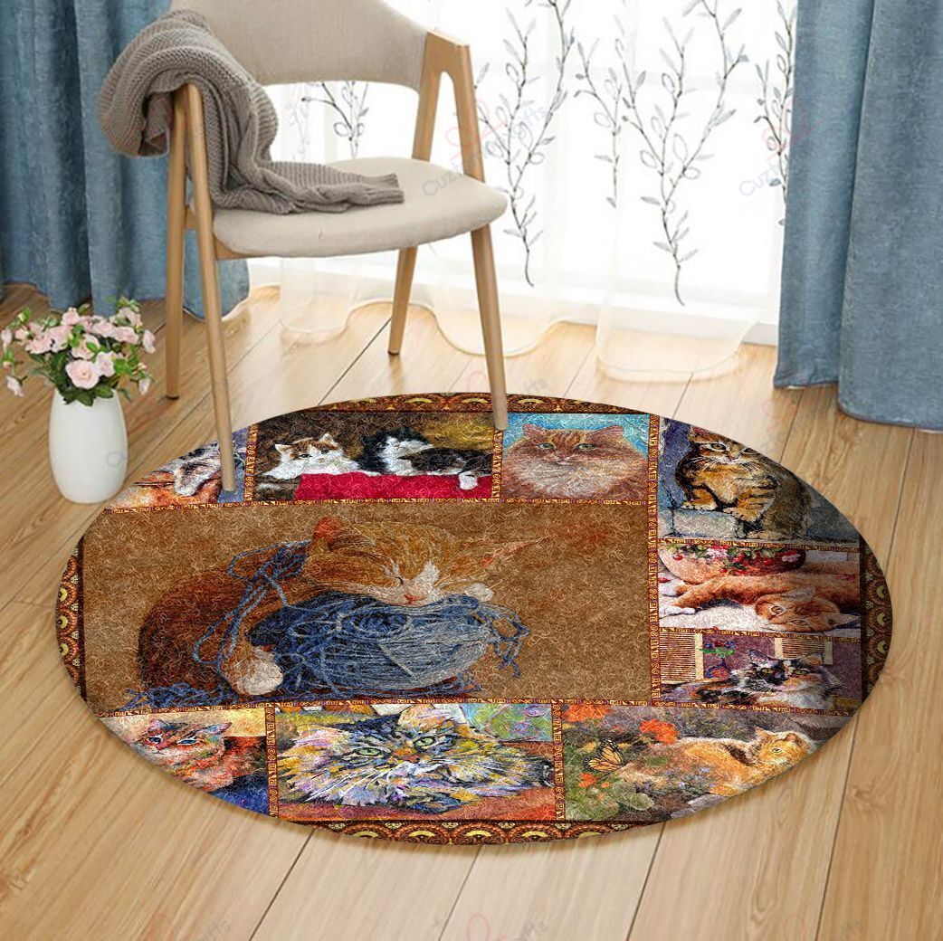 Cat Painting 6 Round Carpet Floor Rug Living Room Bedroom Decor Round Area Rug Carpet Cat Painting 6 Round Carpet Floor Rug Living Room Bedroom Decor Round Area Rug Carpet