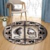 Cat Pattern 1 Round Carpet Floor Rug Living Room Bedroom Decor Round Area Rug Carpet