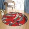 Cat Pattern 3 Round Carpet Floor Rug Living Room Bedroom Decor Round Area Rug Carpet