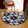 Cat Pattern 8 Round Carpet Floor Rug Living Room Bedroom Decor Round Area Rug Carpet