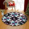Cat Pattern Round Carpet Floor Rug Living Room Bedroom Decor Round Area Rug Carpet