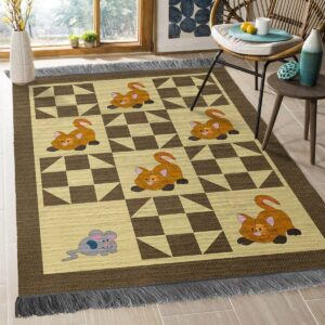 Cat Pattern Rug Sport Decor Gift Floor Decor Living Room Carpet Rug Area Rug - afb70794eb31