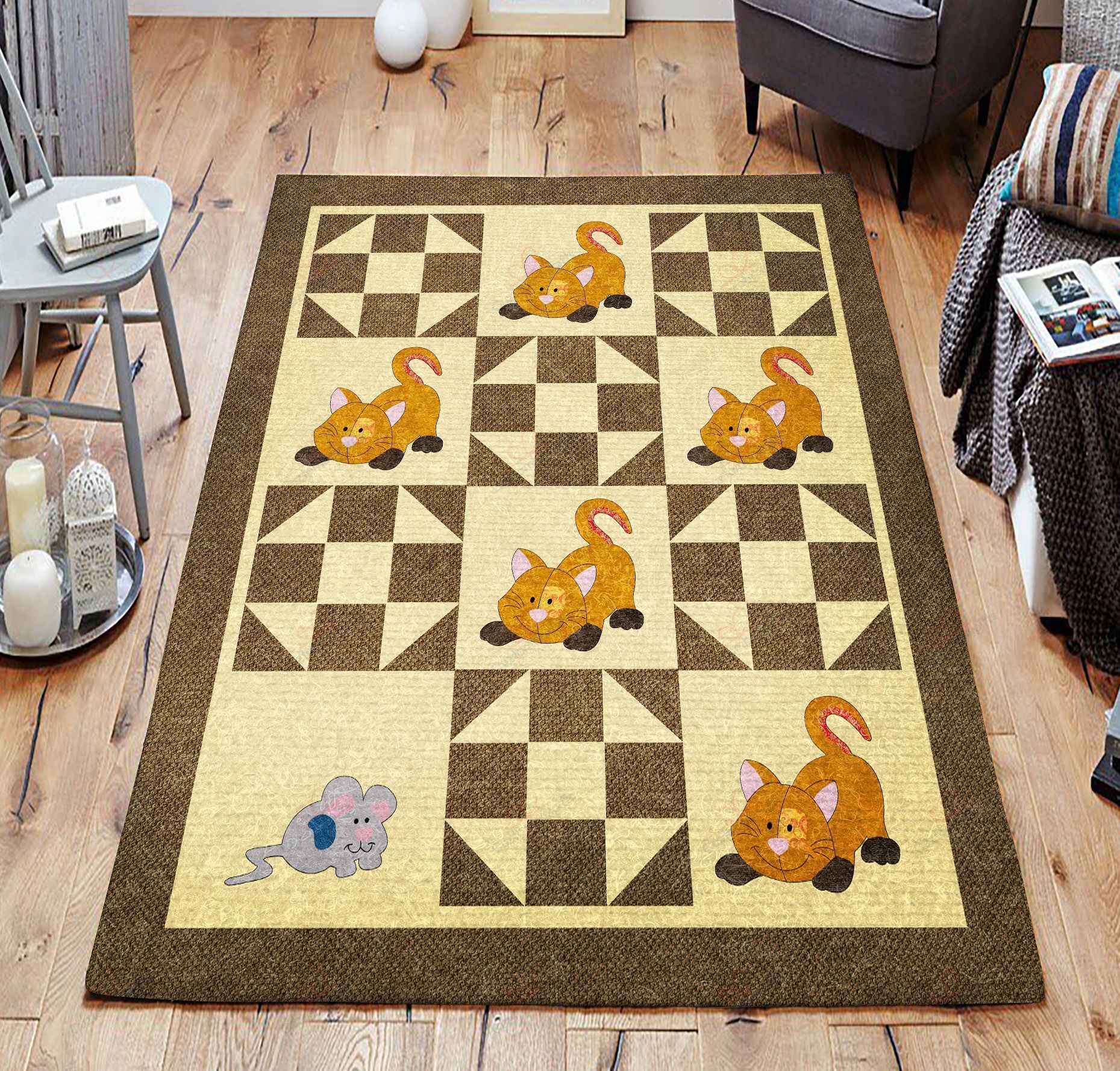 Cat Pattern Rug Sport Decor Gift Floor Decor Living Room Carpet Rug Area Rug - ae201a89b35a Cat Pattern Rug Sport Decor Gift Floor Decor Living Room Carpet Rug Area Rug - ae201a89b35a