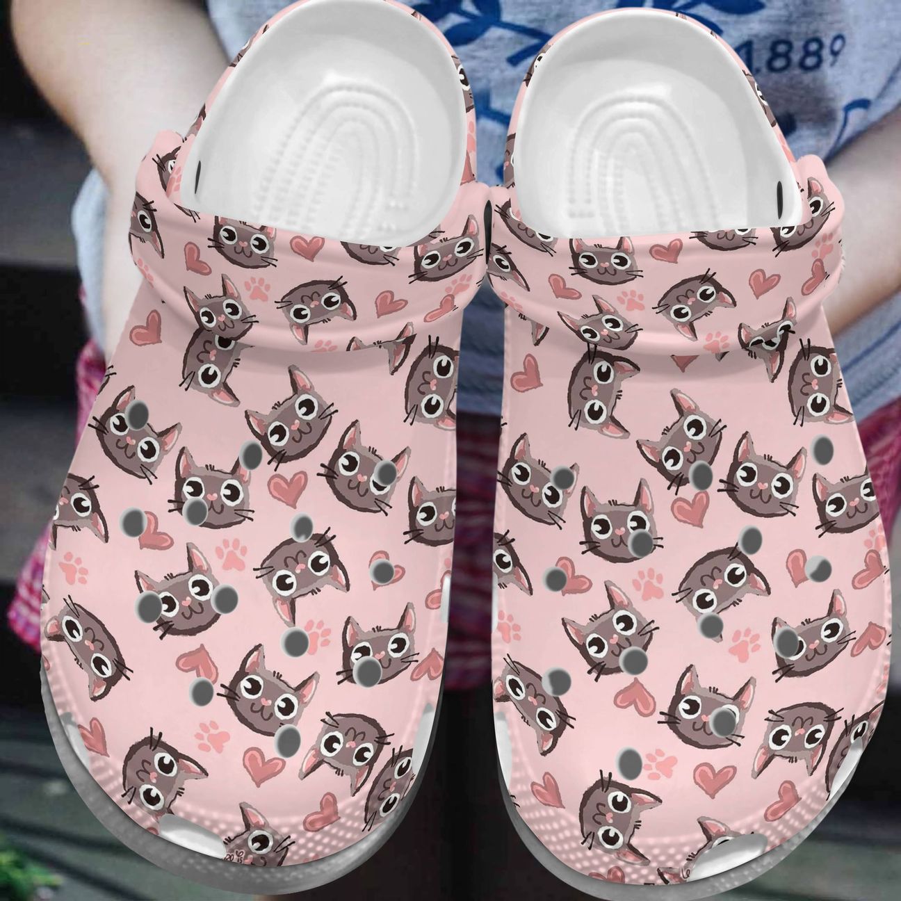 Cat Personalize Clog Custom Crocs Fashionstyle Comfortable For Women Men Kid Print 3D Cute Cat Faces Cat Personalize Clog Custom Crocs Fashionstyle Comfortable For Women Men Kid Print 3D Cute Cat Faces