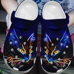 Cat Personalize Clog Custom Crocs Fashionstyle Comfortable For Women Men Kid Print 3D Galaxy Cat