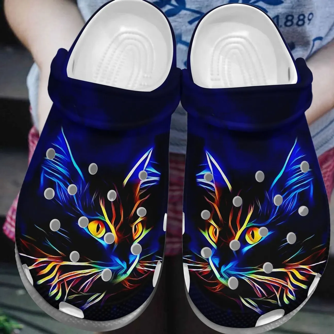Cat Personalize Clog Custom Crocs Fashionstyle Comfortable For Women Men Kid Print 3D Galaxy Cat Cat Personalize Clog Custom Crocs Fashionstyle Comfortable For Women Men Kid Print 3D Galaxy Cat
