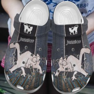Cat Personalize Clog Custom Crocs Fashionstyle Comfortable For Women Men Kid Print 3D Reading