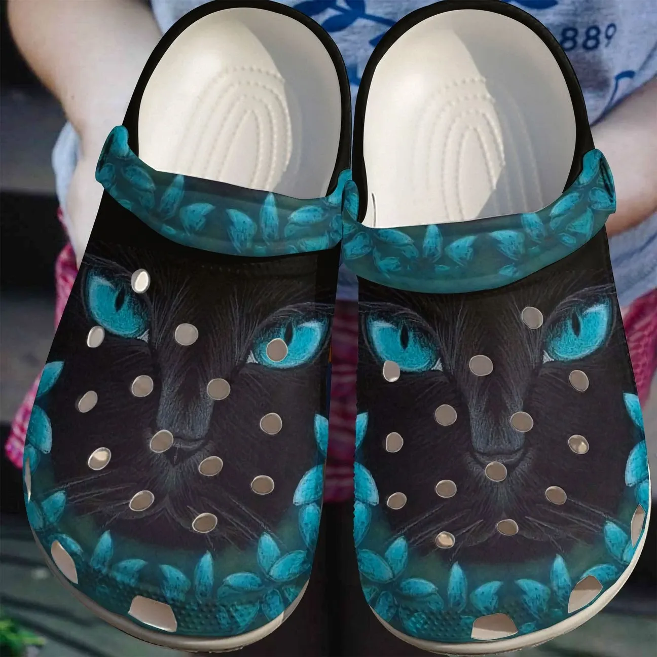 Cat Personalize Clog Custom Crocs Fashionstyle Comfortable For Women Men Kid Print 3D Sapphire Eyes Cat Personalize Clog Custom Crocs Fashionstyle Comfortable For Women Men Kid Print 3D Sapphire Eyes
