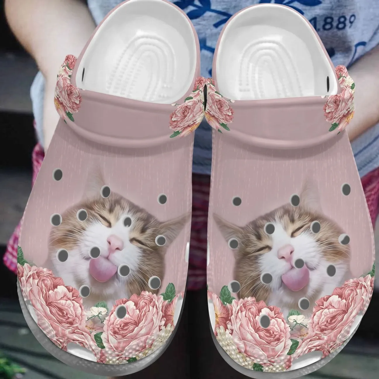 Cat Personalize Clog Custom Crocs Fashionstyle Comfortable For Women Men Kid Print 3D Whitesole Adorable Cat Cat Personalize Clog Custom Crocs Fashionstyle Comfortable For Women Men Kid Print 3D Whitesole Adorable Cat