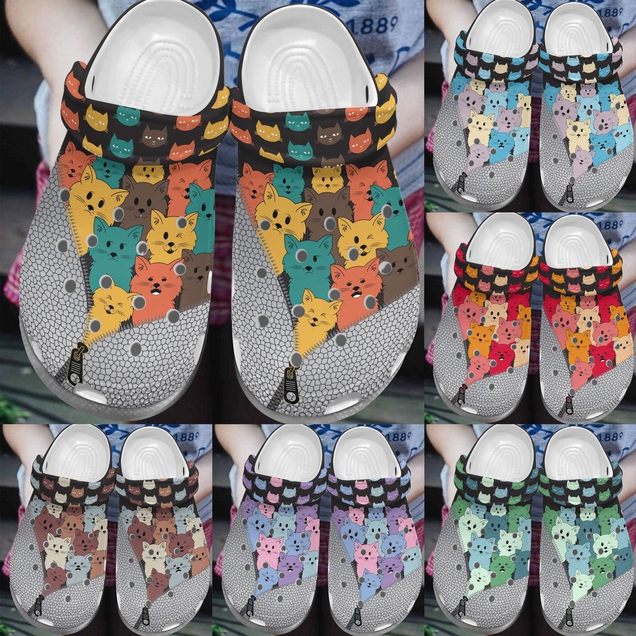 Cat Personalize Clog Custom Crocs Fashionstyle Comfortable For Women Men Kid Print 3D Whitesole Cute Cats Cat Personalize Clog Custom Crocs Fashionstyle Comfortable For Women Men Kid Print 3D Whitesole Cute Cats