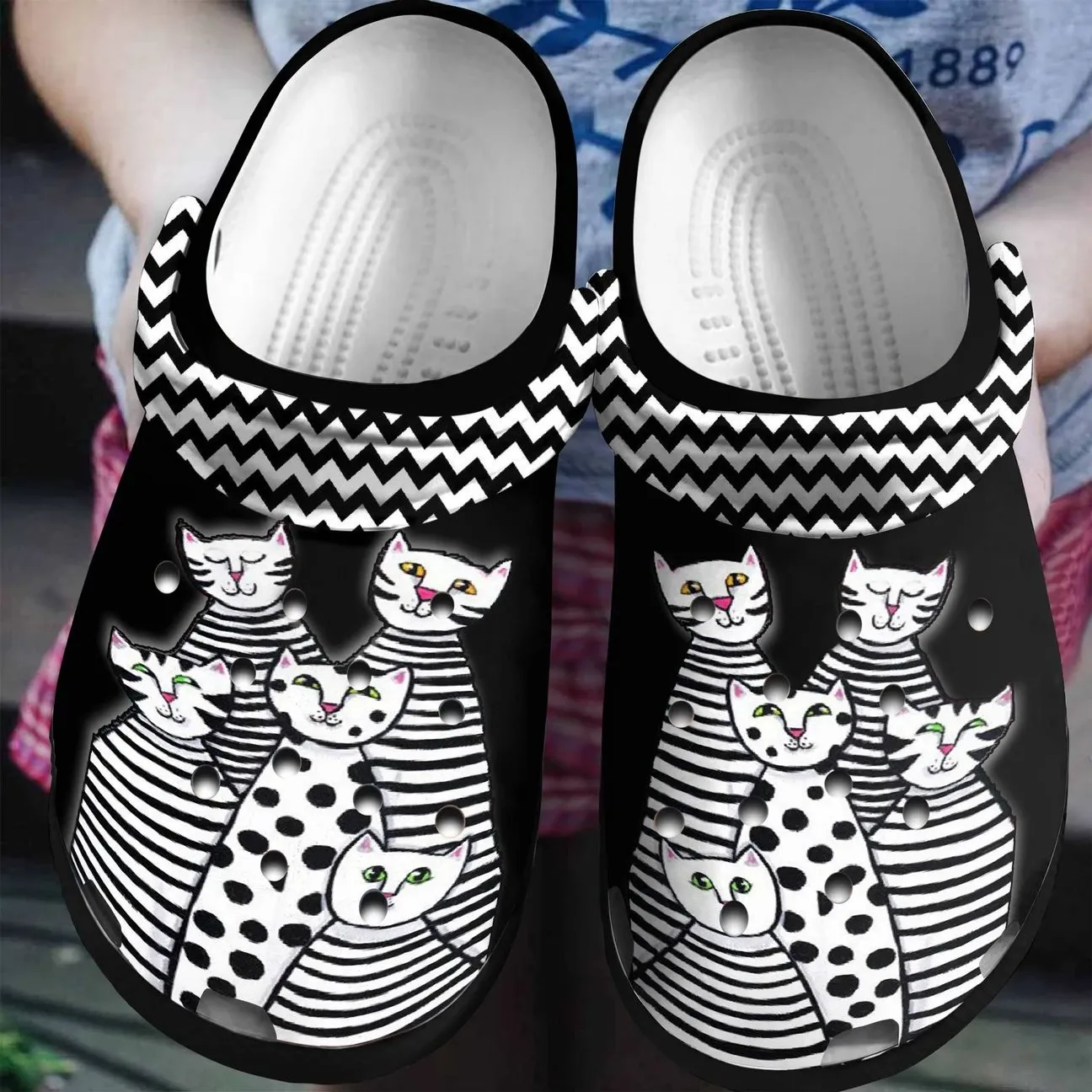 Cat Personalized Clog Custom Crocs Comfortablefashion Style Comfortable For Women Men Kid Print 3D Five Cats Cat Personalized Clog Custom Crocs Comfortablefashion Style Comfortable For Women Men Kid Print 3D Five Cats
