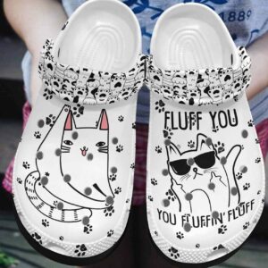 Cat Personalized Clog Custom Crocs Comfortablefashion Style Comfortable For Women Men Kid Print 3D Fluff You