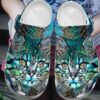 Cat Personalized Clog Custom Crocs Comfortablefashion Style Comfortable For Women Men Kid Print 3D Green Cat