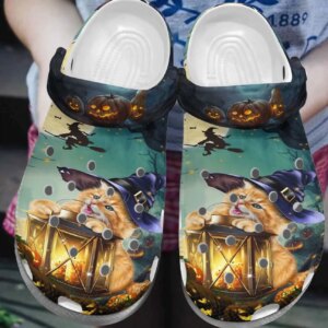 Cat Personalized Clog Custom Crocs Comfortablefashion Style Comfortable For Women Men Kid Print 3D Halloween Cat