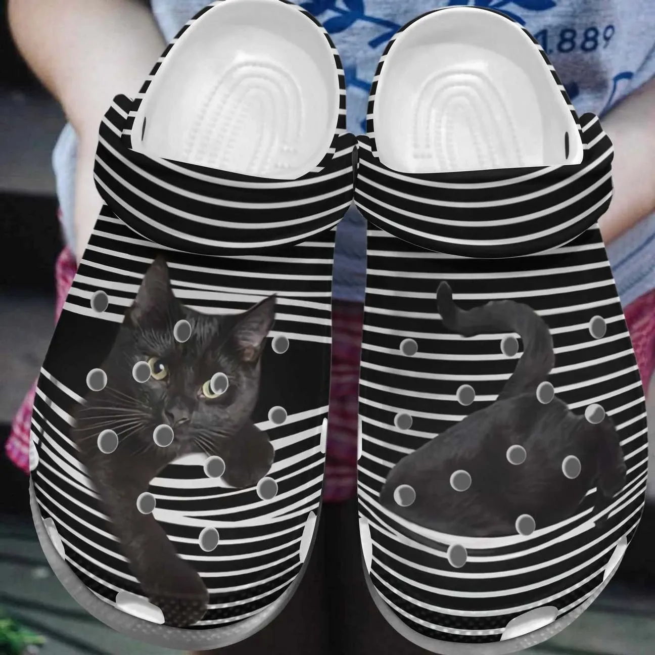 Cat Personalized Clog Custom Crocs Comfortablefashion Style Comfortable For Women Men Kid Print 3D Lovely Black Cat Cat Personalized Clog Custom Crocs Comfortablefashion Style Comfortable For Women Men Kid Print 3D Lovely Black Cat