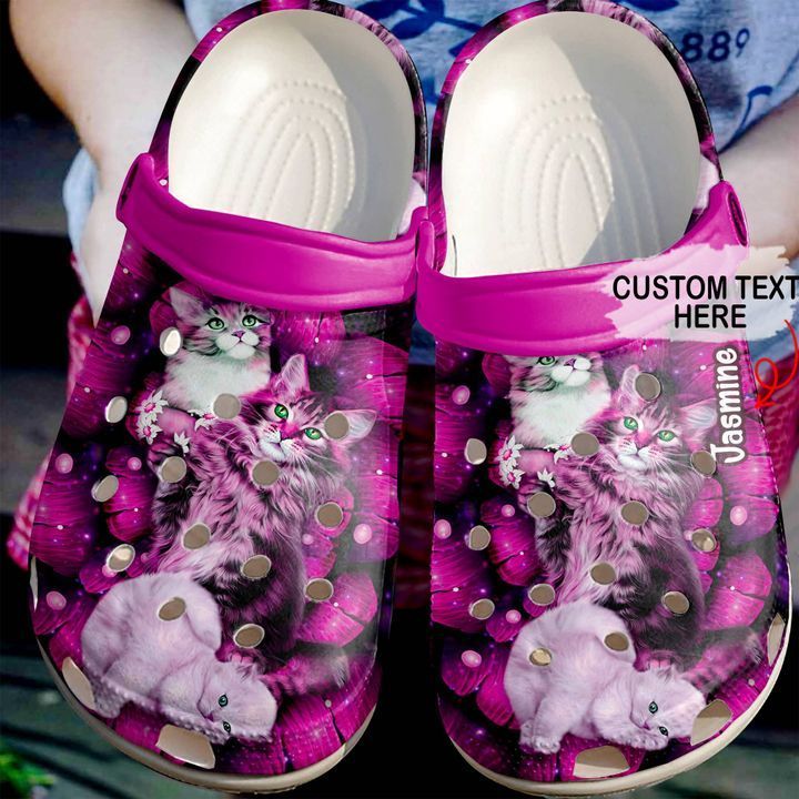 Cat Personalized Pink Floral Cats Sku 534 Crocs Clog Clog Shoes Cat Personalized Pink Floral Cats Sku 534 Crocs Clog Clog Shoes