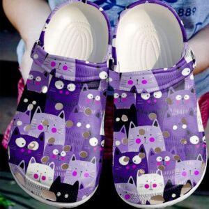 Cat Purple Sku 537 Crocs Crocband Clog Comfortable For Mens Womens Classic Clog Water Shoes