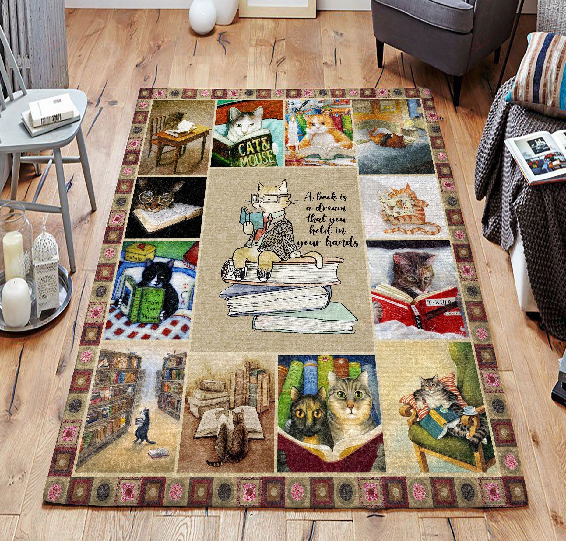 Cat Reads Books Rug Sport Decor Gift Floor Decor Living Room Carpet Rug Area Rug - 11cbeeab8c13 Cat Reads Books Rug Sport Decor Gift Floor Decor Living Room Carpet Rug Area Rug - 11cbeeab8c13