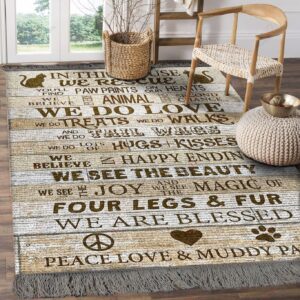 Cat Rescue In This House Rug Sport Decor Gift Floor Decor Living Room Carpet Rug Area Rug - 93da52f1e881