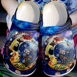 Cat Skull Black Sku 565 Crocs Clog Clog Shoes