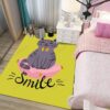 Cat Smiling Rug Sport Decor Gift Floor Decor Living Room Carpet Rug Area Rug - 21d00ea09a22