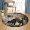 Cat Spider Round Carpet Floor Rug Living Room Bedroom Decor Round Area Rug Carpet
