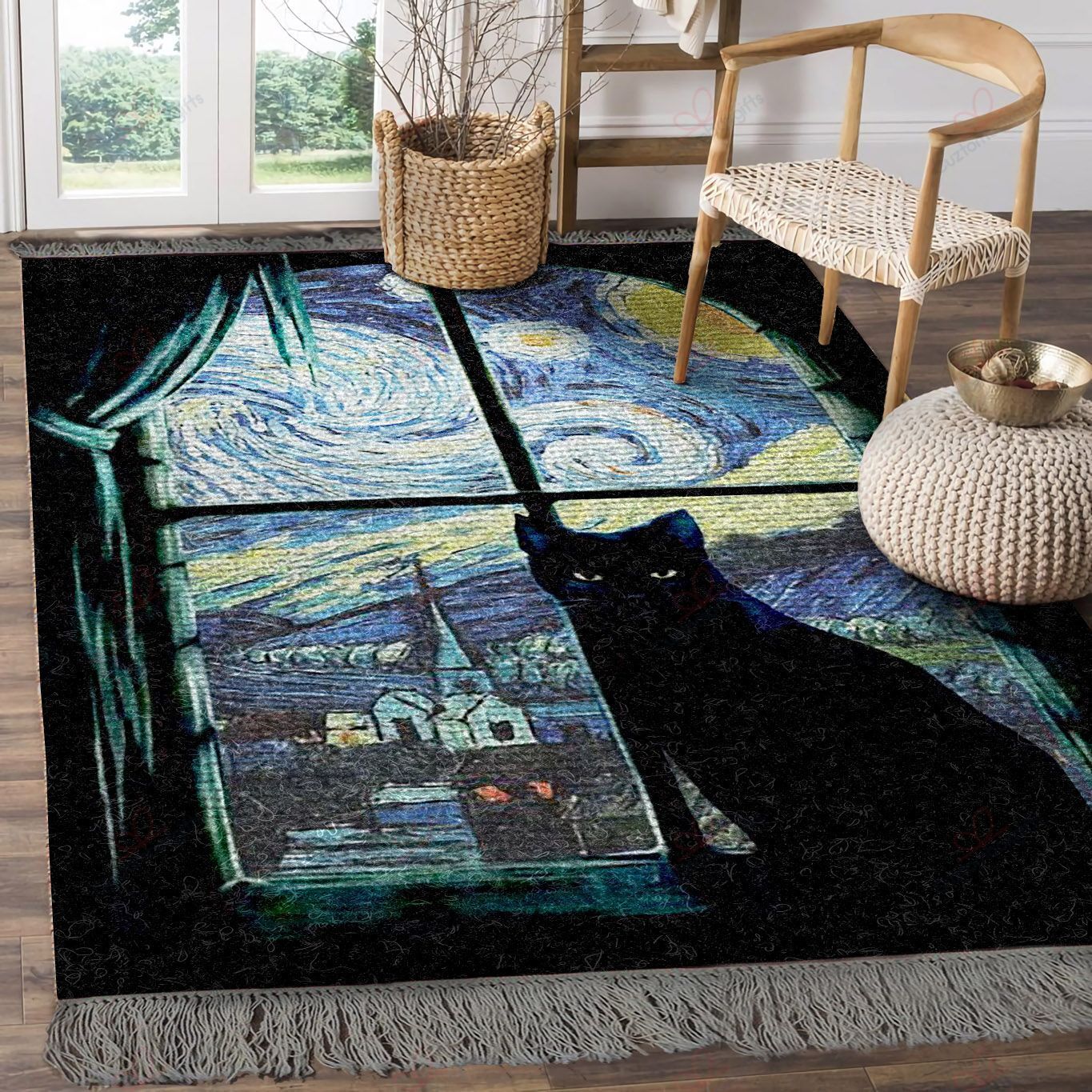 Cat Starry Night Rug Sport Decor Gift Floor Decor Living Room Carpet Rug Area Rug - a5eaec8550e7 Cat Starry Night Rug Sport Decor Gift Floor Decor Living Room Carpet Rug Area Rug - a5eaec8550e7