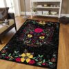 Cat Sugar Skull And Flower Rug Sport Decor Gift Floor Decor Living Room Carpet Rug Area Rug - 25398ac39e5d