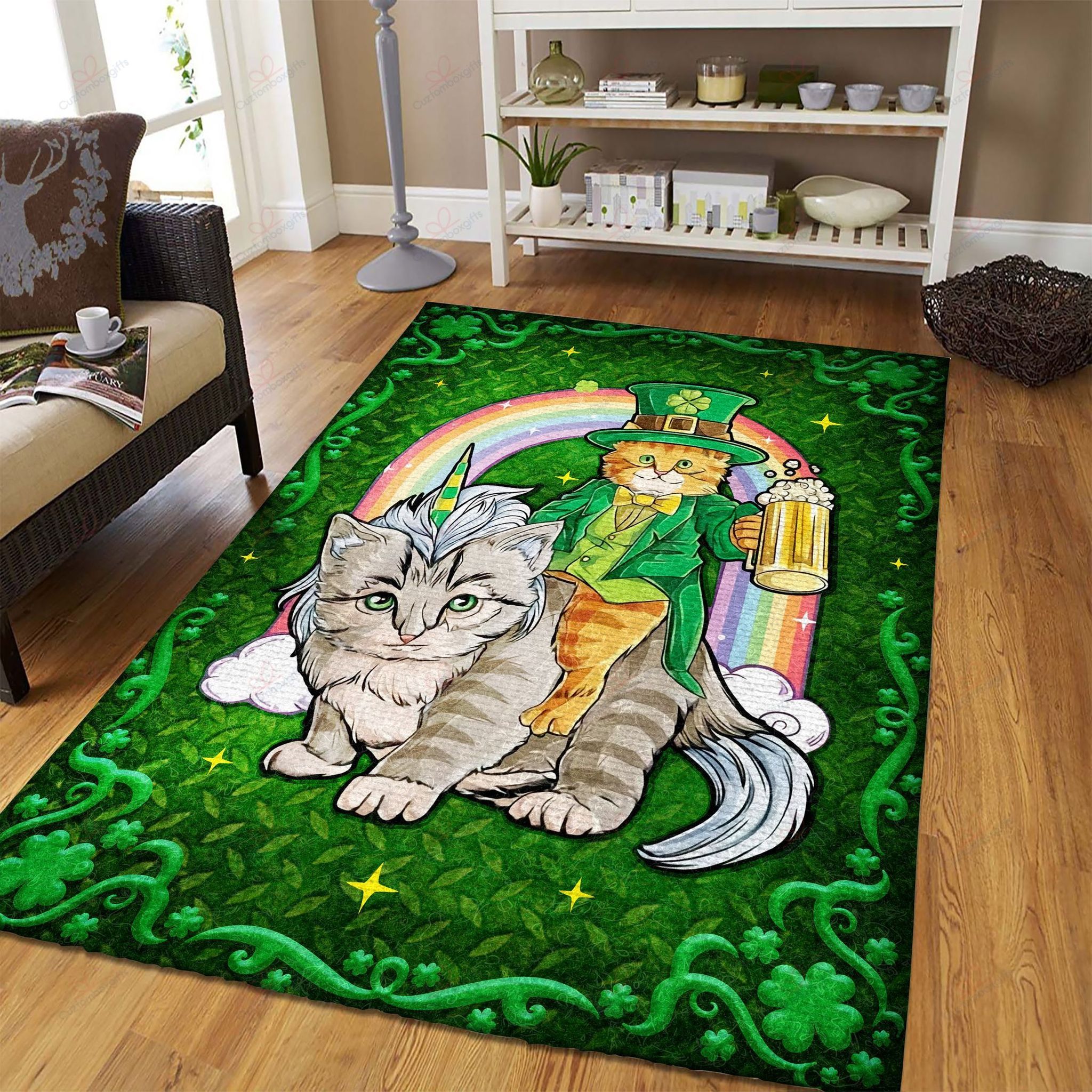 Cat Unicorn With Leprechaun Rainbow Rug Sport Decor Gift Floor Decor Living Room Carpet Rug Area Rug - 8db6754dbc77 Cat Unicorn With Leprechaun Rainbow Rug Sport Decor Gift Floor Decor Living Room Carpet Rug Area Rug - 8db6754dbc77
