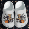 Cat With Trick Or Treat Shoes Clog – Halloween Crocs Clog Crocband Clog Birthday Gift For Man Woman