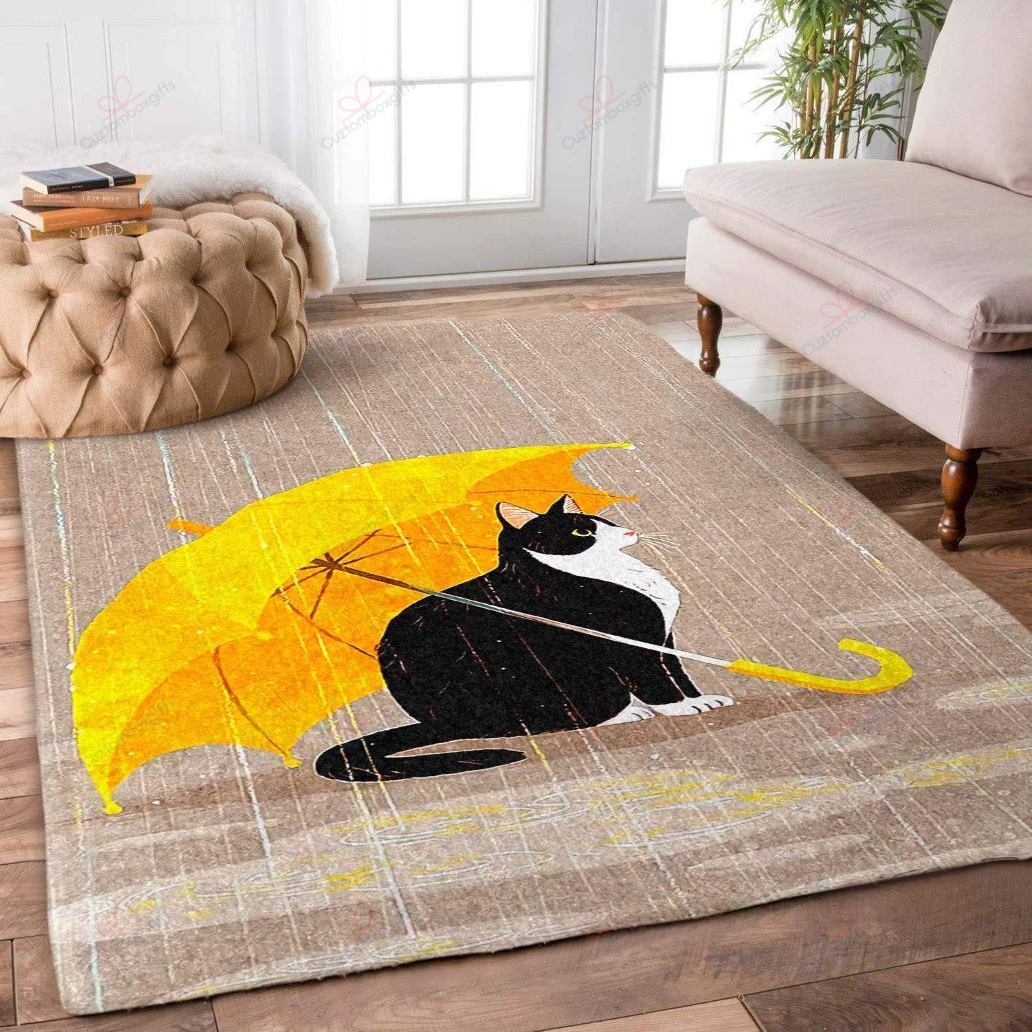 Cat With Yellow Umbrella Rug Sport Decor Gift Floor Decor Living Room Carpet Rug Area Rug - 9e4114b3235a Cat With Yellow Umbrella Rug Sport Decor Gift Floor Decor Living Room Carpet Rug Area Rug - 9e4114b3235a