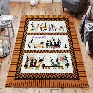 Cats And Witches Rug Sport Decor Gift Floor Decor Living Room Carpet Rug Area Rug - 4183d8207624