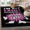 Cats Im Not Easily Distracted By Cats Rug Sport Decor Gift Floor Decor Living Room Carpet Rug Area Rug - aa26fa8d9ef3