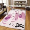 Cats In Jazz Rug Sport Decor Gift Floor Decor Living Room Carpet Rug Area Rug - a6c8eddc4bde