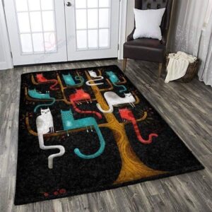 Cats On Tree Rug Sport Decor Gift Floor Decor Living Room Carpet Rug Area Rug - 2259173c0cec