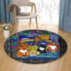 Cats Painting Round Carpet Floor Rug Living Room Bedroom Decor Round Area Rug Carpet